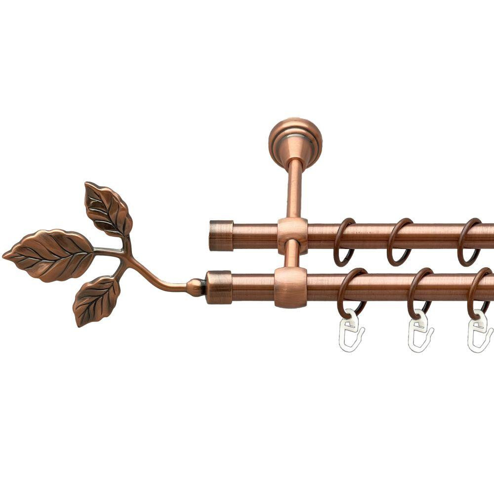 Карниз Orvit Тоскана металевий дворядний литий гладка труба кільце металеве Мідь 16\16 мм 300 см (00-00019726) Львов - изображение 1