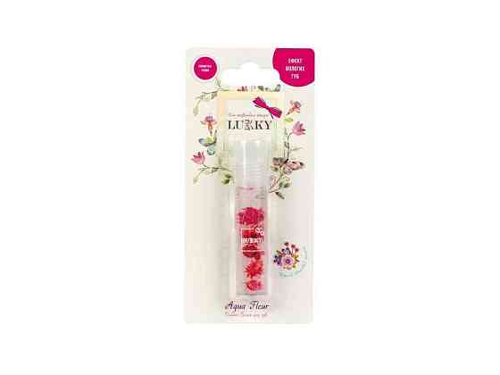 Блиск для губ в ролику Aqua Fleur з червоними квітами T22005 ТМ LUKKY Київ