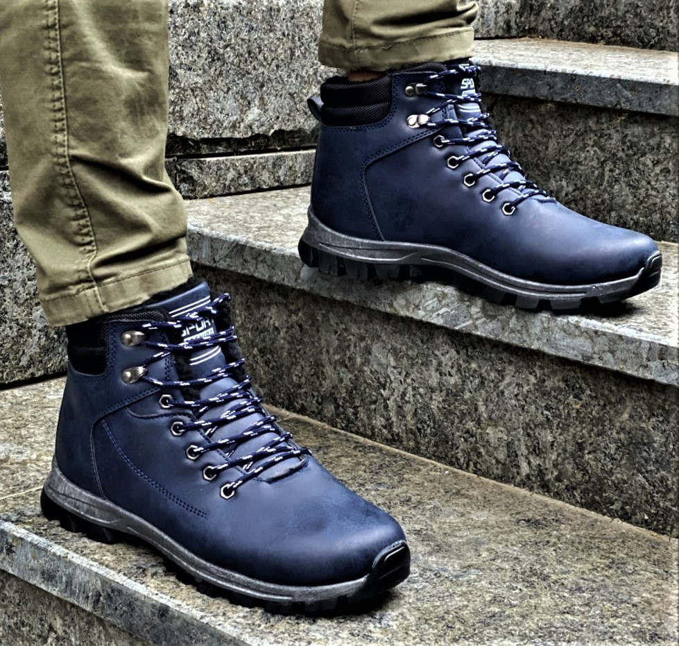 Черевики ЗИМНІ чоловічі Сині Кросівки з МЕХОМ (розміри: 41,43,44) — 0292 Дніпро - фото 7