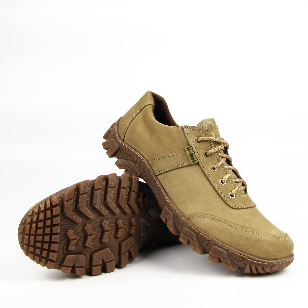Армейские мужские крепкие кожаные кроссовки койот ,демисезонные военные койот кроссовки прошитые Львов - изображение 4