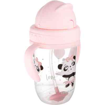 Поильник-непроливайка Canpol babies Exotic Animals с трубочкой и утяжелителем 270 мл Розовая (56/606_pin) Винница