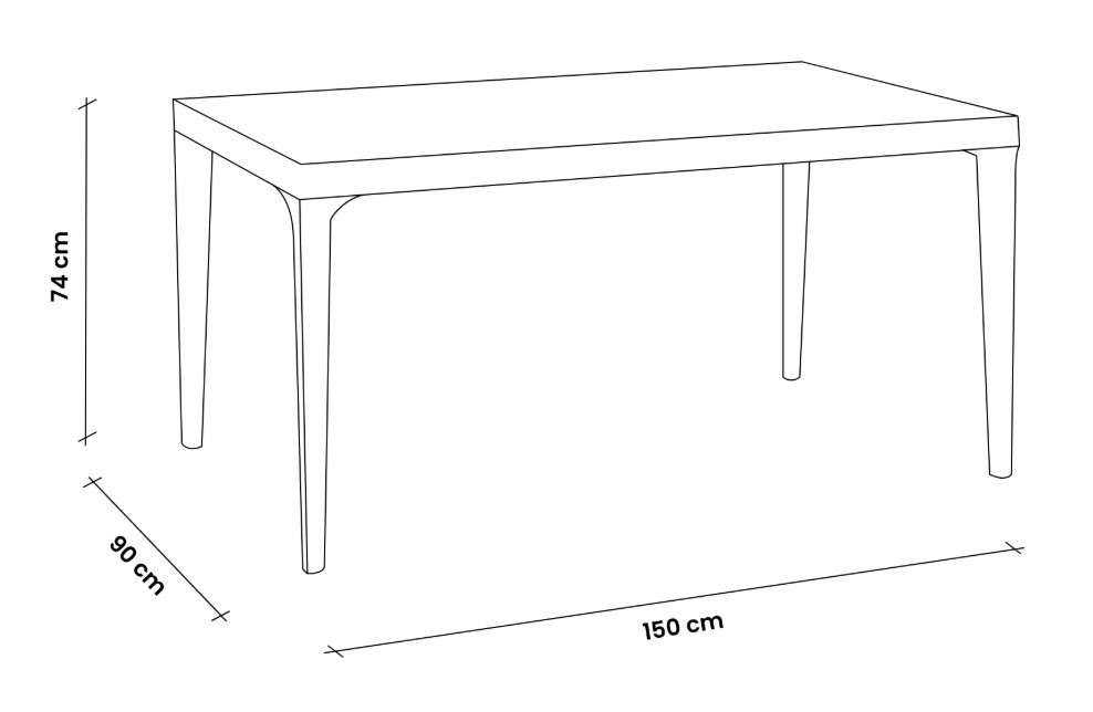 Стіл для саду пластиковий BICA Houston, графіт Київ - фото 10