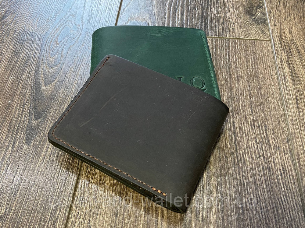 Тонкий коричневий гаманець без монетниці Grande Pelle Onda Київ - фото 8