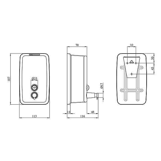 Диспенсер для рідкого мила Kroner KRM Rizze - ACC405-8 Київ