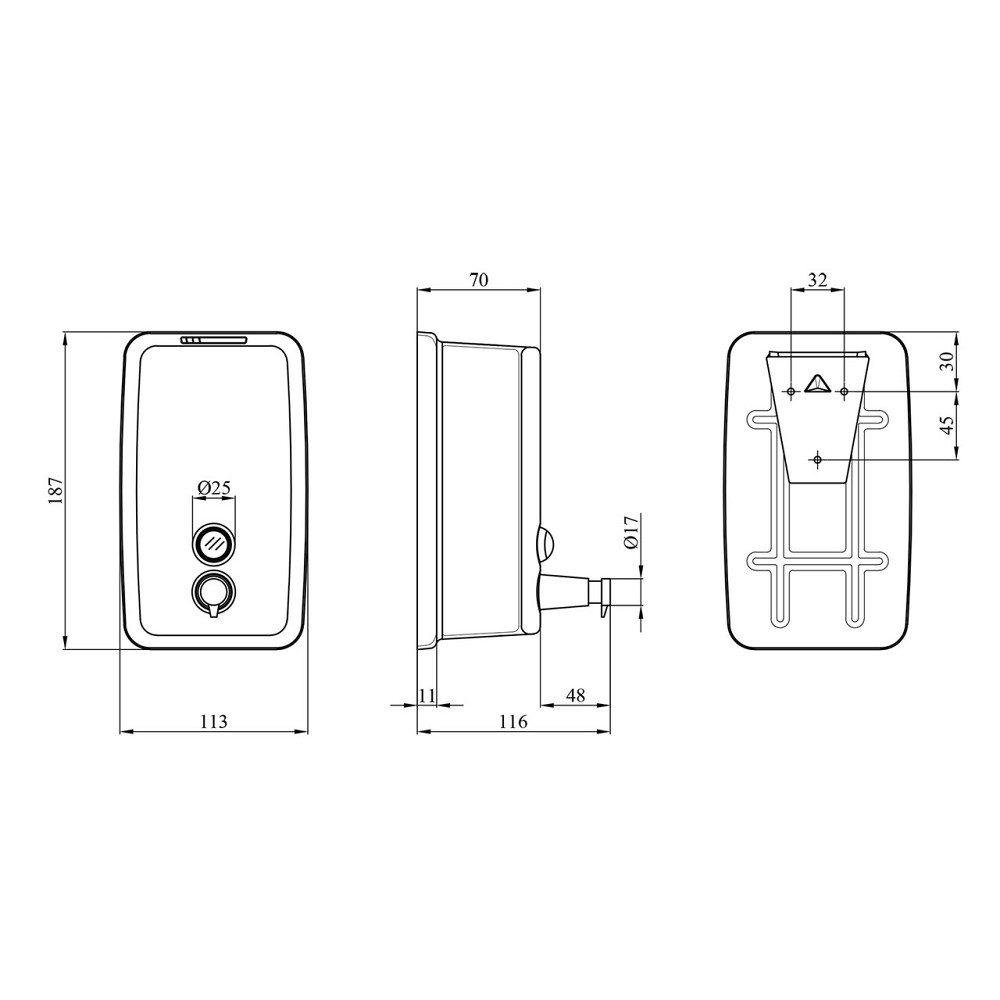 Диспенсер для рідкого мила Kroner KRM Rizze - ACC405-8 Київ - фото 2