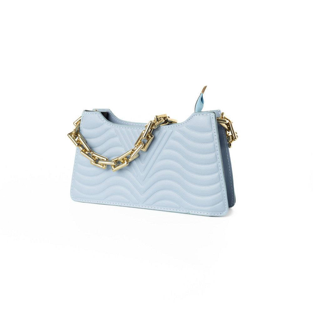 Сумка женская с ручкой цепочкой золотого цвета, клатч женский, летняя модная сумочка, Голубая Каменец-Подольский - изображение 2