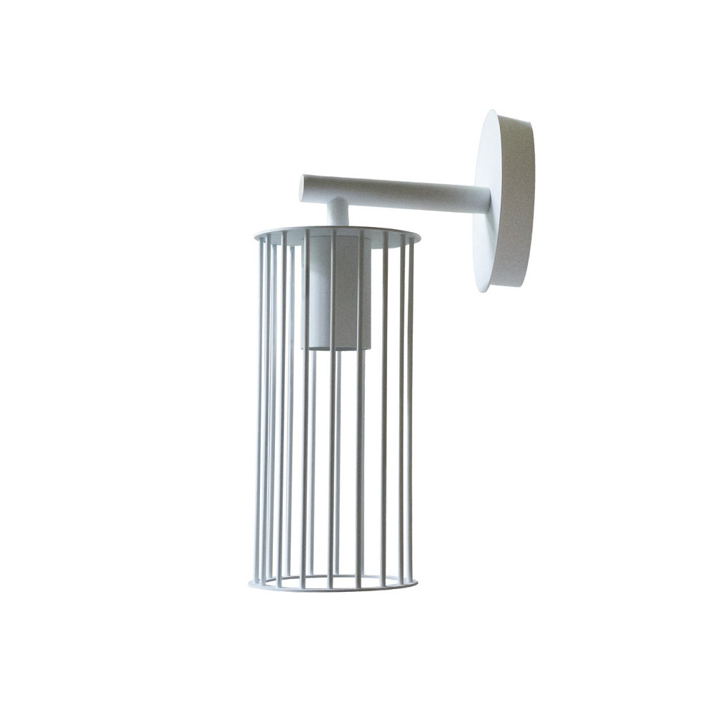 Бра под одну лампу Е27 MSK Electric Malta настенный светильник в стиле лофт NL 1020 WH белый Киев - изображение 5