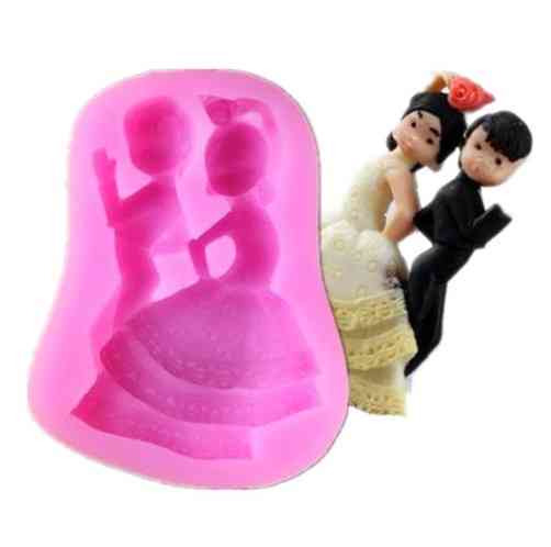 Молд силиконовый Свадебный 8 на 6 см розовый Киев