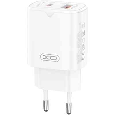 Зарядное устройство XO L130 USB-C PD30W + USB-A QC3.0 White (L130.white) Винница