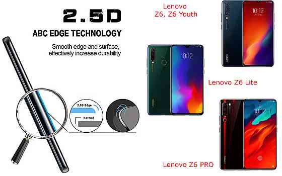 Захисне скло ArmorGlass для Lenovo Z6, Z6 Lite, Z6 PRO, Z6 Youth – стійке до подряпин та ударів Київ