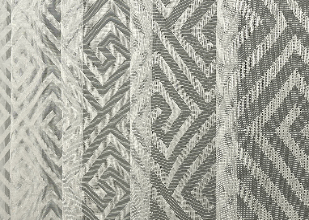 Тюль VR-Textil 1556т Ромб Меандр Жакард Молочний 200х270 см (42-0845) Київ - фото 5