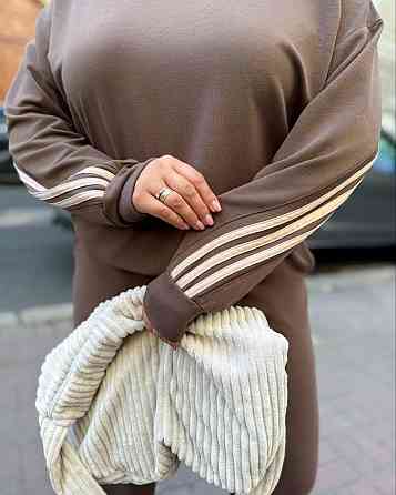 Жіночий стильний прогулянковий костюм двонитка Шоколад, 56/58 Одеса