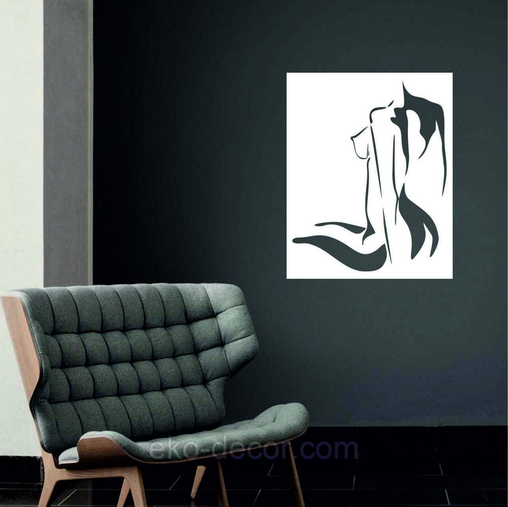 Декоративне настінне Панно «Силует жінки», Декор на стіну Київ - фото 2