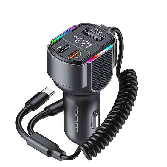 Автомобильное зарядное устройство с FM-модулятором WUW-C220 Black Одесса