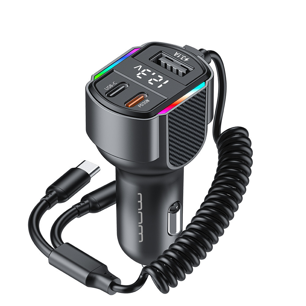 Автомобильное зарядное устройство с FM-модулятором WUW-C220 Black Одесса - изображение 3