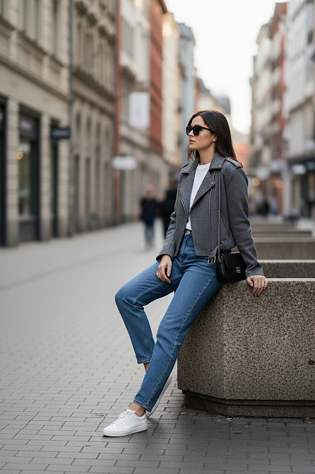 Женская куртка косуха кашемир Серый M Харьков - изображение 12