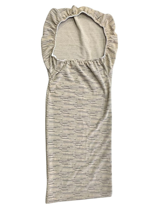 Універсальний натяжний чохол на стілець зі спинкою жакард абстракція мілано Royan Туреччина Бежевий  Белая Церковь - изображение 4