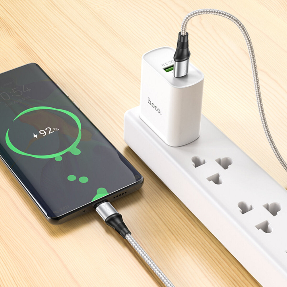 Кабель HOCO X50 Type-C to Type-C Exquisito 100W charging data cable(L=1M) Gray Київ - фото 4