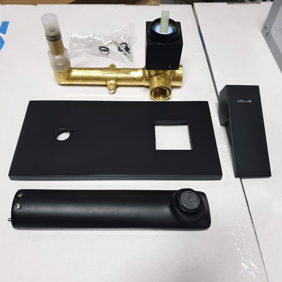 Змішувач для раковини настінний VOLLE LEON de la noche чорний/матовий 1511.010304 Київ - фото 4