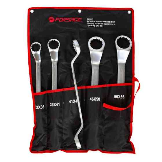 Набор ключей накидных 5пр.(32х36, 36х41, 41х46, 46х50, 50х55мм), на полотне F-5059P Одесса