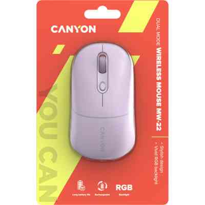 Мишка Canyon MW-22 Dual Band RGB Wireless Pearl Rose (CNS-CMSW22PR) Вінниця