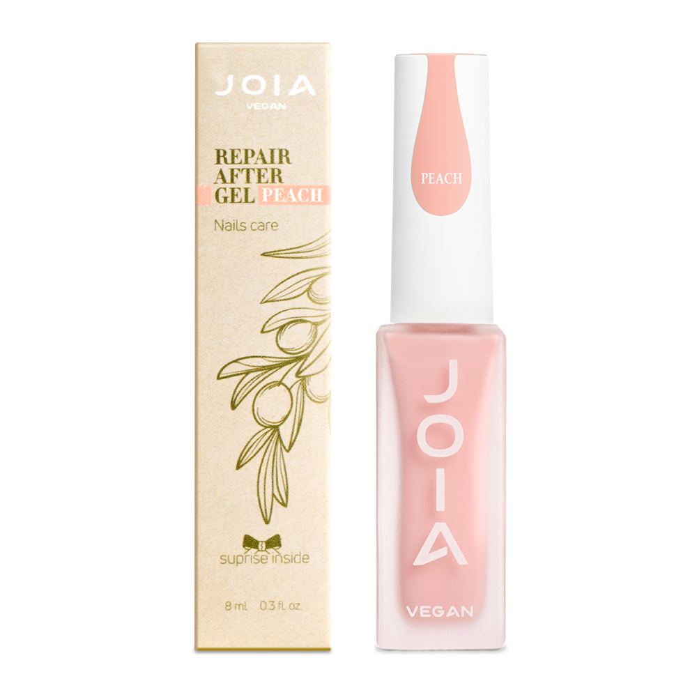 Мінералізований засіб для зміцнення нігтів після гель-лаку Repair After Gel персиковий JOIA vegan 8 мл Київ - фото 2