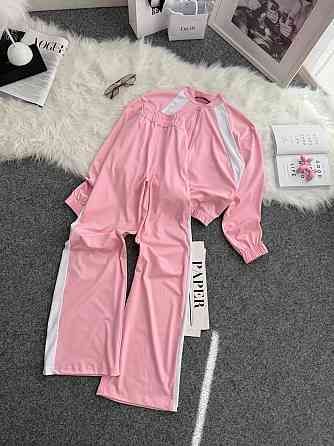 Жіночий прогулянковий костюм-двійка: кофта та штани трикотаж Рожевий, 46/48 Одеса