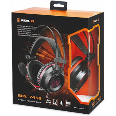 Навушники REAL-EL GDX-7450 Black Вінниця - фото 7
