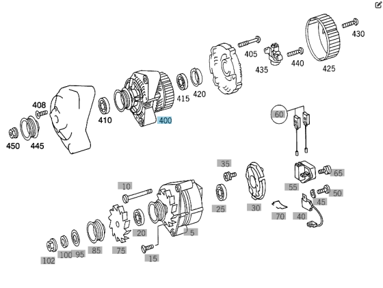 Mercedes-Benz  A0091545602 Генератор M119 Одеса