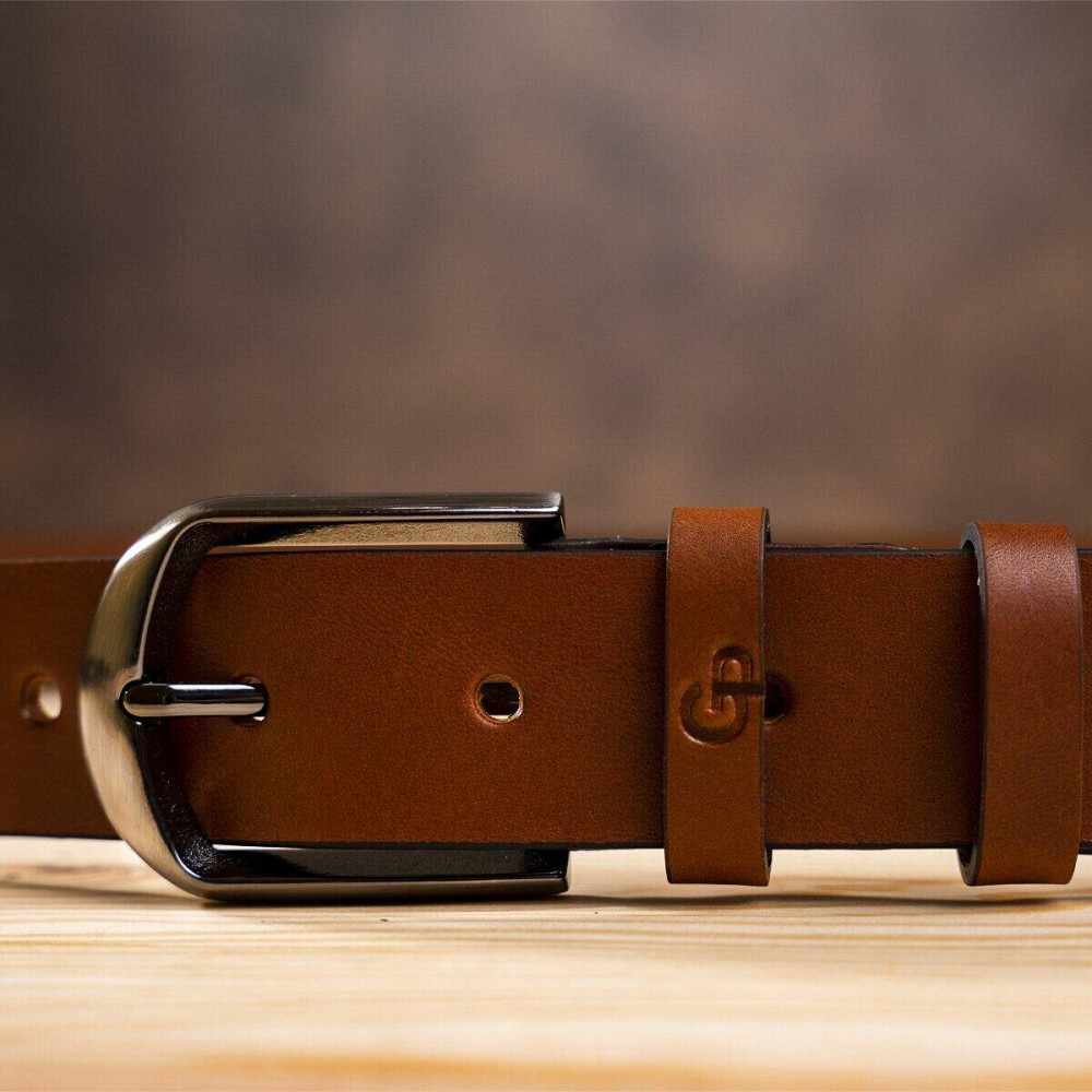 Чоловічий ремінь Grande Pelle 20094 Коричневий Київ - фото 10