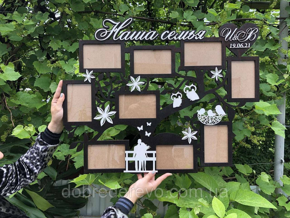 ,Фоторамка Семейное Дерево! Фото рамка сім'я з ініціалами та датою Вижница - изображение 1