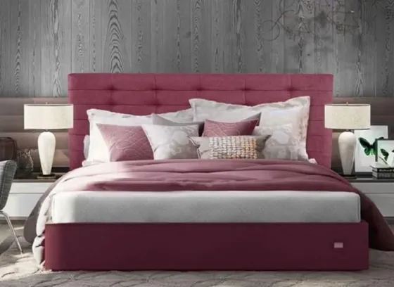 Кровать Erika Standart 140 х 200 см Бордовый Киев