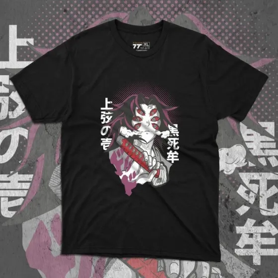 Футболка для подростка мальчика с принтом Клинок, рассекающий демонов Кокушибо Размер 160 Anime10401 Днепр