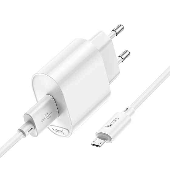 Мережевий зарядний пристрій HOCO C109A Fighter single port QC3.0 charger set, колір білий 6931474784827 Одеса
