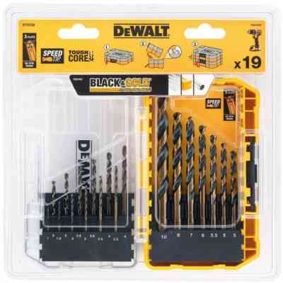 Набір свердл DeWALT по металу Black&amp;Gold HSS-G, 19 шт, кейс Tough Case (DT70728) Вінниця