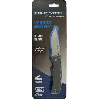 Нож Cold Steel Verdict Spear Point Black (блістер) (CS-FL-C3SPSSZ) Винница