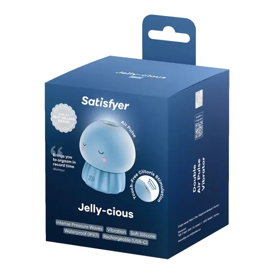 Вакуумний кліторальний стимулятор Satisfyer Jelly-cious Blue Львов