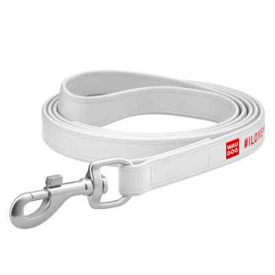 Поводок для собак WAUDOG Design "я люблю свою собаку" XS Ш 12 мм Д 122 см белый (379815) Винница