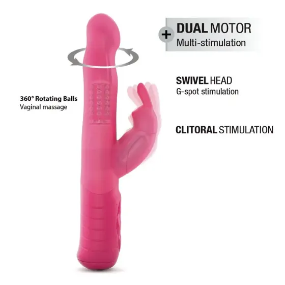 Вібратор-кролик Dorcel Baby Rabbit Magenta 2.0 з перлинним масажем і головкою, що обертається Львів