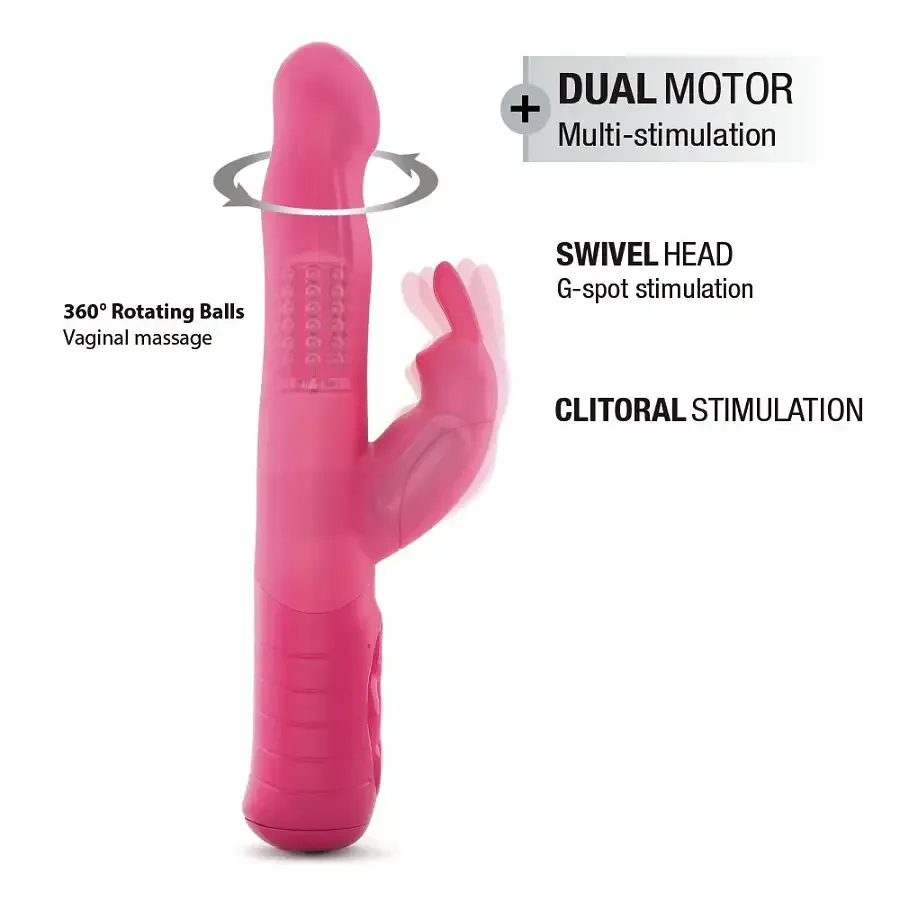 Вібратор-кролик Dorcel Baby Rabbit Magenta 2.0 з перлинним масажем і головкою, що обертається Львов - изображение 3