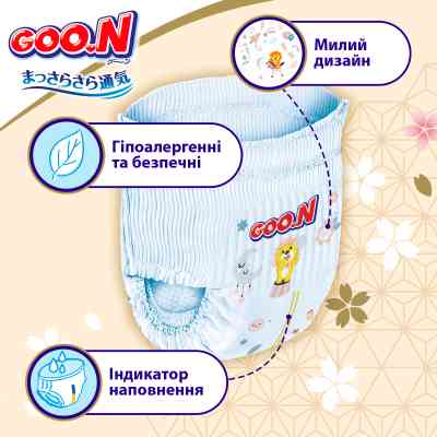 Підгузки GOO.N Premium Soft Трусики 9-14 кг Розмір 4 L 44 шт (F1010101-157) Вінниця