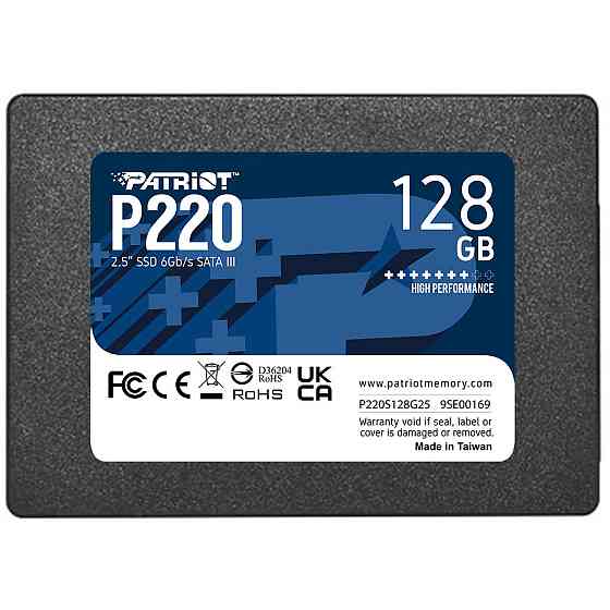 Накопичувач SSD 128GB Patriot P220 2.5" SATAIII TLC (P220S128G25) 2.5" Харків