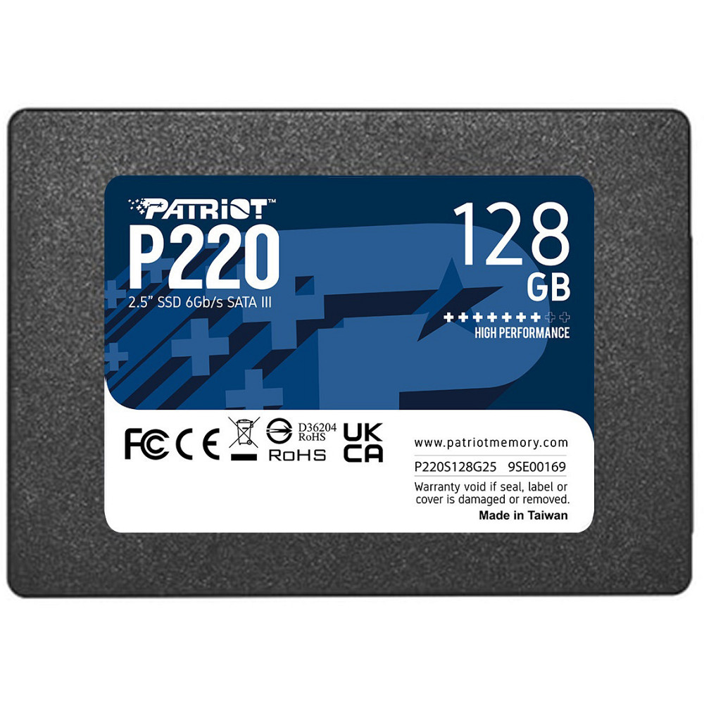 Накопичувач SSD 128GB Patriot P220 2.5" SATAIII TLC (P220S128G25) 2.5" Харків - фото 1