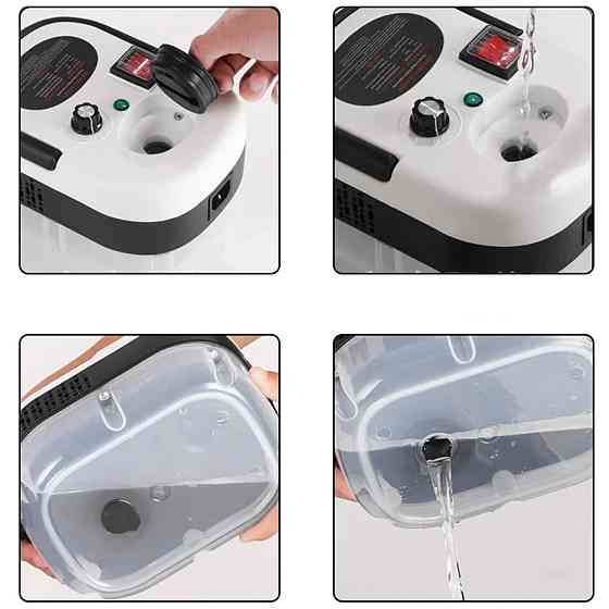 Портативный пароочиститель для дома, 2500Вт, 1,2л + 7 насадок / Парогенератор для уборки / Паровой очиститель Киев