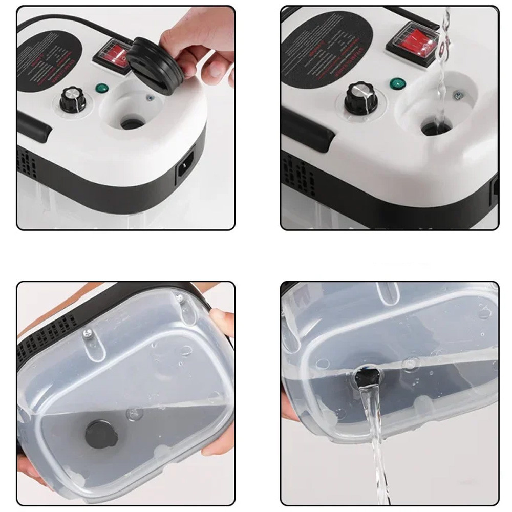 Портативный пароочиститель для дома, 2500Вт, 1,2л + 7 насадок / Парогенератор для уборки / Паровой очиститель Киев - изображение 5