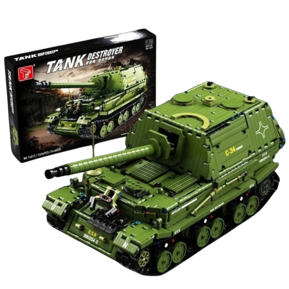 Конструктор детская игровая военная машина-танк самоходная установка против танков T4012 на 2436 деталей Каменец-Подольский - изображение 1