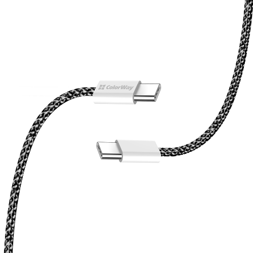 Кабель USB PD Type-C/Type-C ColorWay CW-CBPDCC061-BK 3,0A 60W 1м чорний Житомир