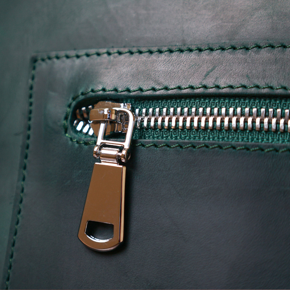 Шкіряна вінтажна сумка жіноча Shvigel 16351 Зелений Київ - фото 1