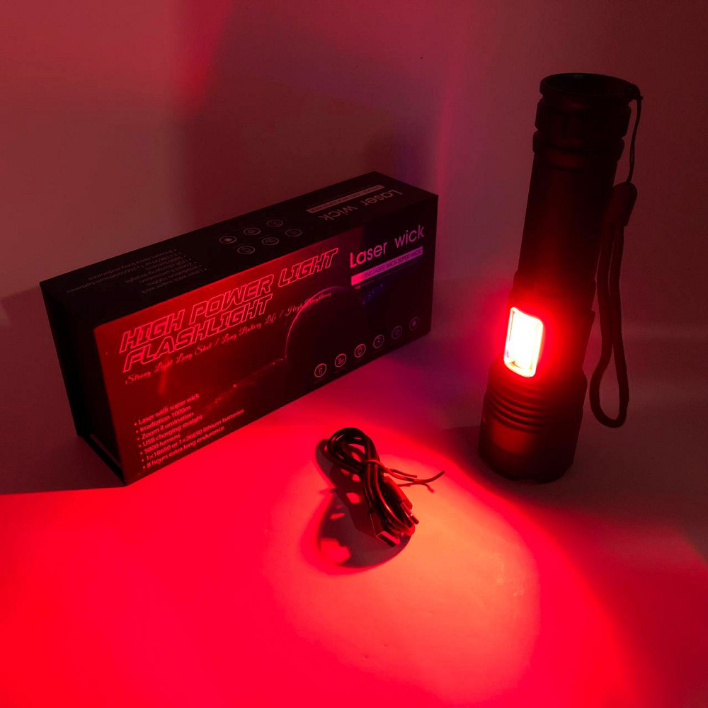 Тактичний ліхтар ручний, Яскравий тактичний ліхтарик, Ліхтар вуличний ручний батарейний FO-30 Львів - фото 3