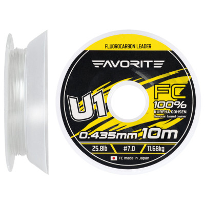 Флюорокарбон Favorite U1 FC 10m 7.0/0.435mm 25.8lb/11.68kg (1693.11.86) Вінниця - фото 1